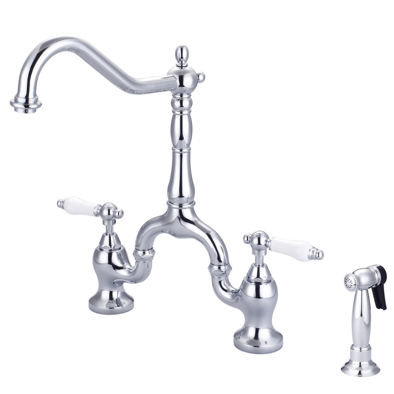 Barclay Carlton Kitchen Faucet with Side Spray, Polished Chrome