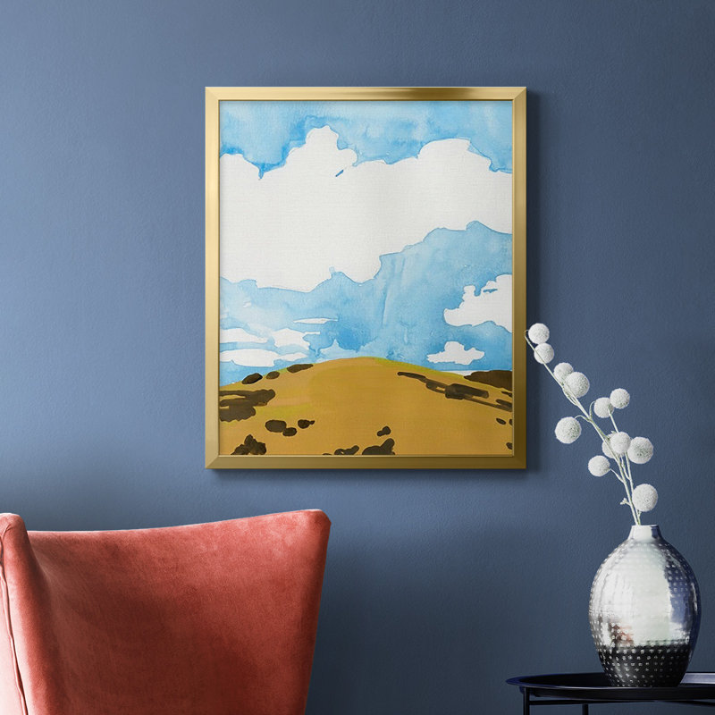 Été Knoll I, toile encadrée de qualité supérieure - prête à être accrochée, Or, H 24 po x l 20 po