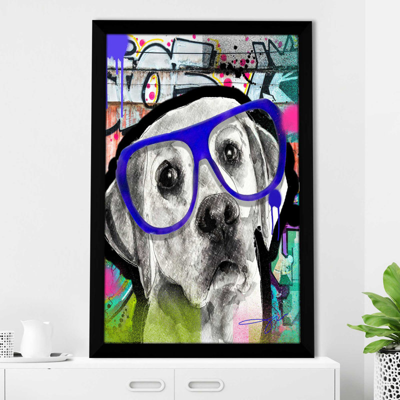 Labrador (vertical) par By Jodi - impression, Cadre noir, H 49,5 po x l 33,5 po x P 1 po