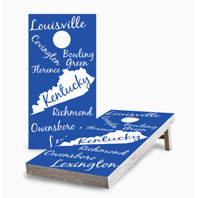 Kentucky State Pride 2x4 Cornhole Board Set | Includes (2) Boards (8) Bags & Optional Accessories