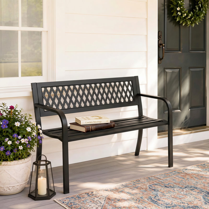 Banc de patio extérieur en métal Teresa