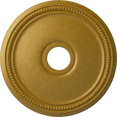 Endurathane Diane Ceiling Medallion, 18"OD x 3 5/8"ID x 1 1/8"P (Fits Canopies up to 5 3/8"), Hand-Painted Pharaohs Gold Finish