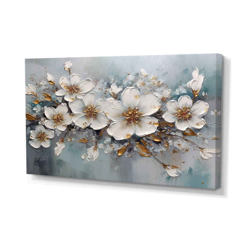White And Gold Daisy Symphony III - Daisy Wall Art
