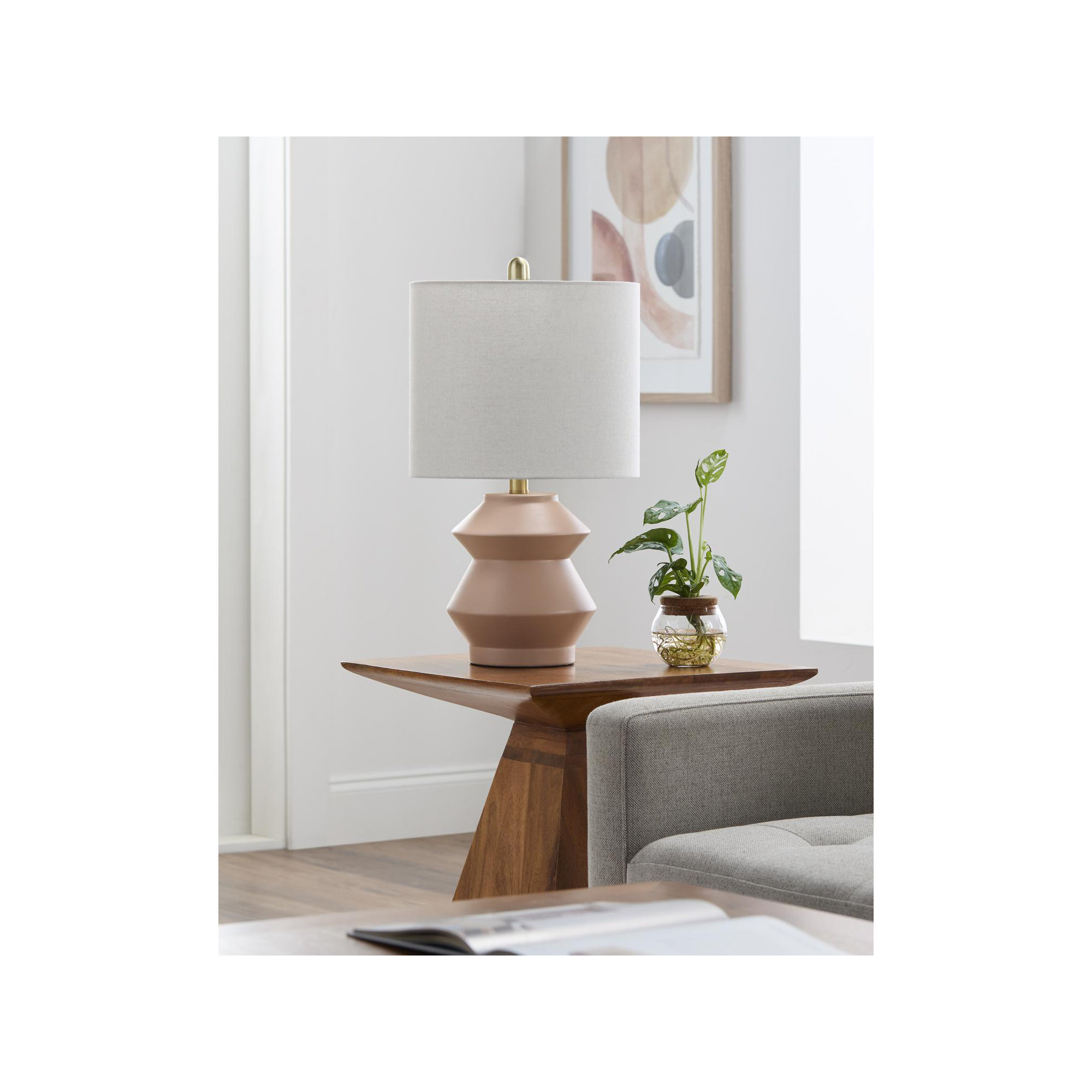 Boyes Ceramic Table Lamp, Pink