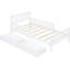 Lit plateforme simple avec garde-corps et rangement - Élévations en bois blanches Allure-726477915-726477925