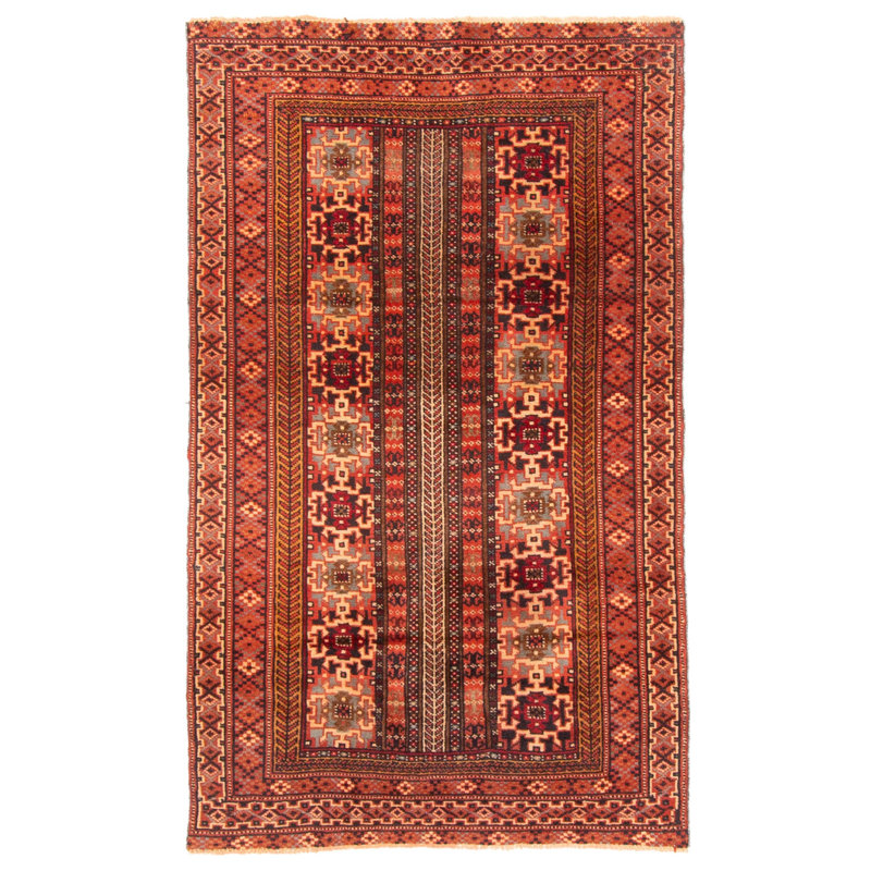 Tapis rouge en cuivre Teimani 2 pi 9 po x 4 pi 6 po