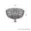 Petit Crystal Deluxe 5 Light 12in x 8in Flush Mount in Silver with Clear Radiance Crystals-312241335-312241333