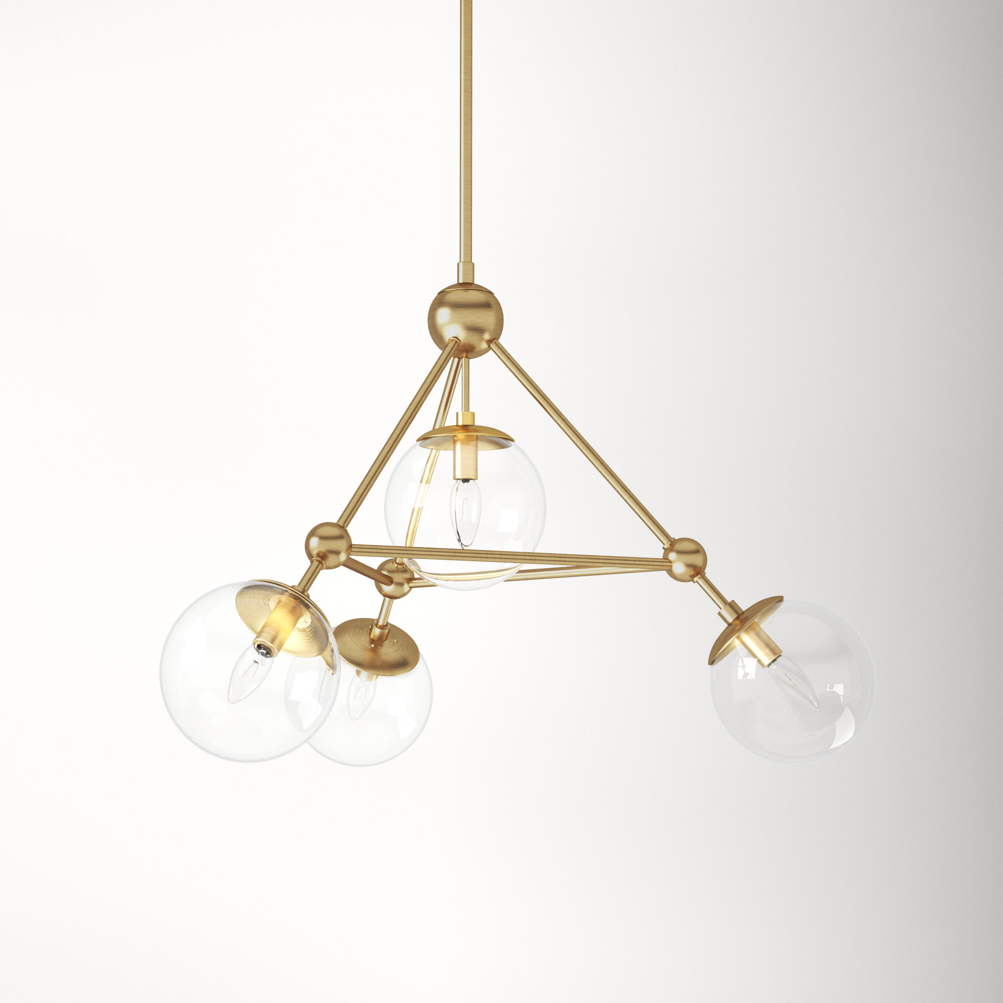 Lodge 4 - Light Metal Geometric Chandelier