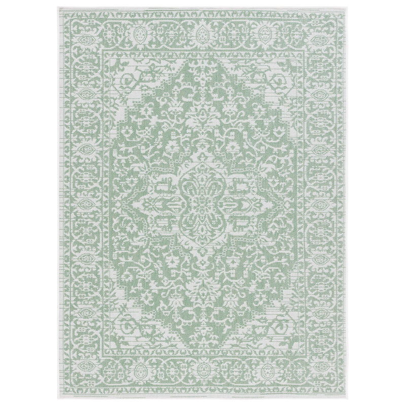 Mirla Performance Machine Washable Oriental Indoor/Outdoor Area Rug, Rectangle 4' x 6'