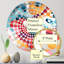 Miroir décoratif coloré à motif de cercles concentriques Popart-101223507