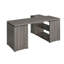 Bureau en L avec tiroirs et tablettes