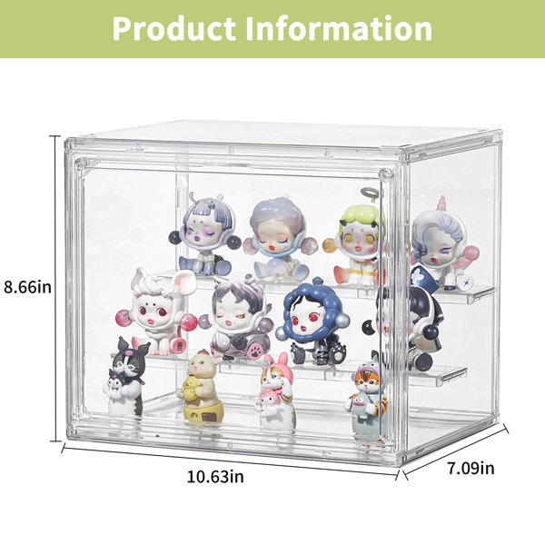 Colorlife Box ColorLife Clear Acrylic Display Case,2 Pack 3 Tier Adjustable Display ...