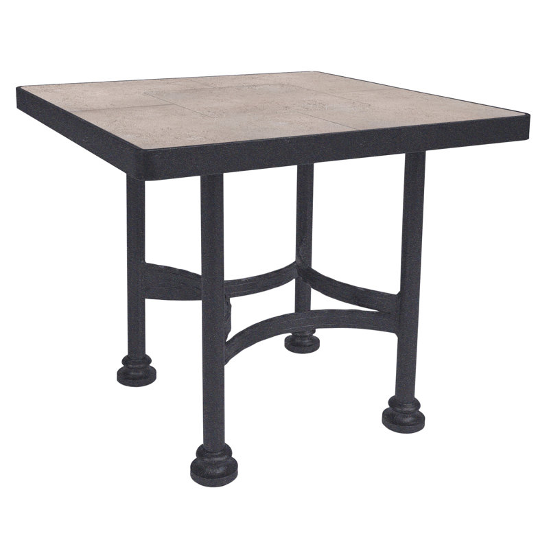 Classico Outdoor Square Side Table, Summit Gray, Graphite