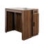 Grande table de salle à manger extensible moderne avec prise - panneau de particules de 15 mm, finition en mélamine-1812601291