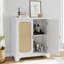 Buffet avec portes décoratives en rotin, armoire de rangement pour buffet, console, armoire décorative, convient aux couloirs, entrées, salons