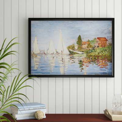 «Chapelton at Argenteuil Claude Monet», reproduction de peinture à l'huile sur toile tendue
