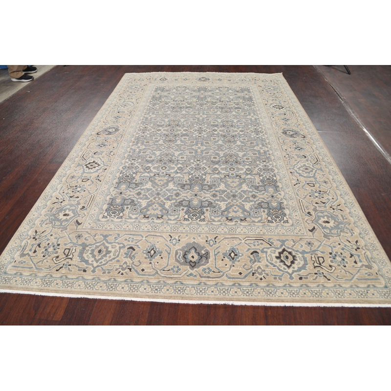 Tapis oriental beige / gris en laine