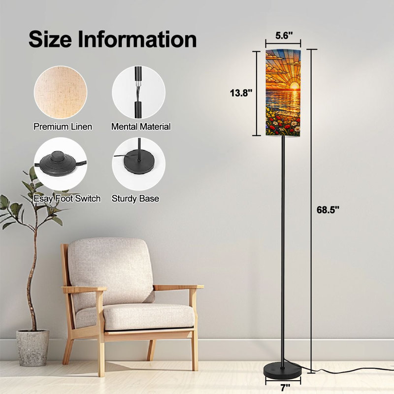 Lampe sur pied Serene Cross Sunset