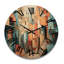 Horloge murale en bois massif Waqar-660879828