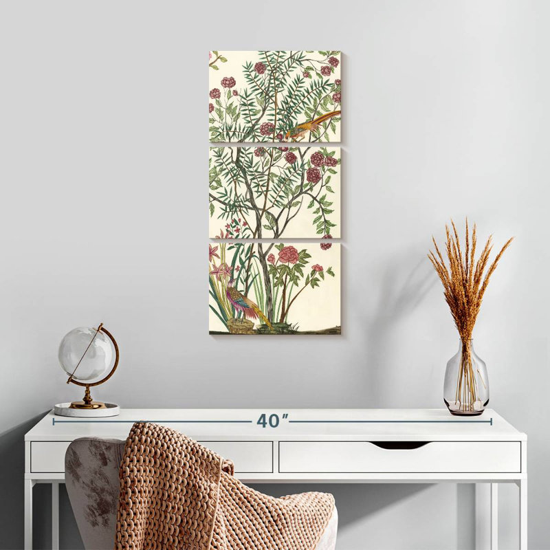 Traditional chinoiserie III, H 27 po x l 12 po