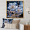 Céleste harmonie florale sur toile