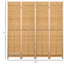Cloison d'intimité portable à 4 panneaux pliables - 5,5 pi de hauteur. Double paroi latérale tissée à la main pour le bureau à domicile, élégance naturelle et grand pliage. Attrait, pliable