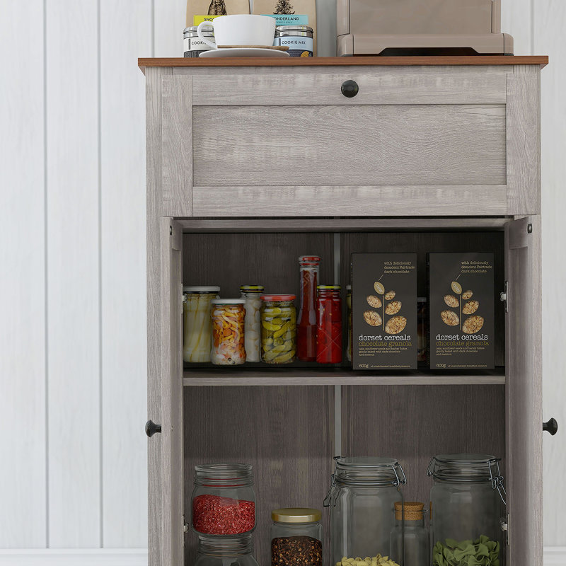 Armoire d'appoint avec tiroir, Blanc