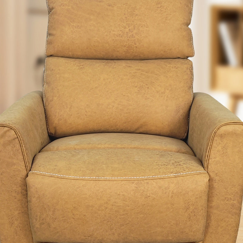 Modern Living Room Balcony Single Swivel Recliner, Brown