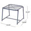 H 16,05 po, table d'appoint moderne en fer bleu marine, fabrication résistante aux intempéries, l 20,05 po x P 17,85 po, assemblage requis l 20,05 po x P 17,85 po, H 16,05 po, moderne, résistant aux intempéries