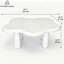 Table basse de 40 pouces en forme de nuage avec 4 pieds de table ronds, convient aux salons, blanc