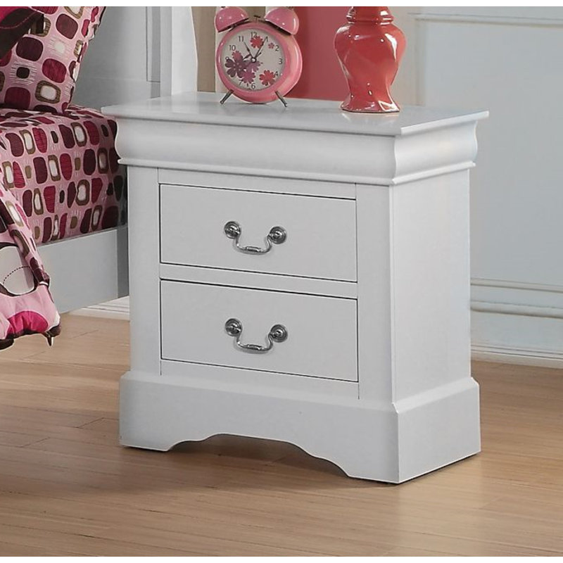 Table de chevet Cordelle, Blanc