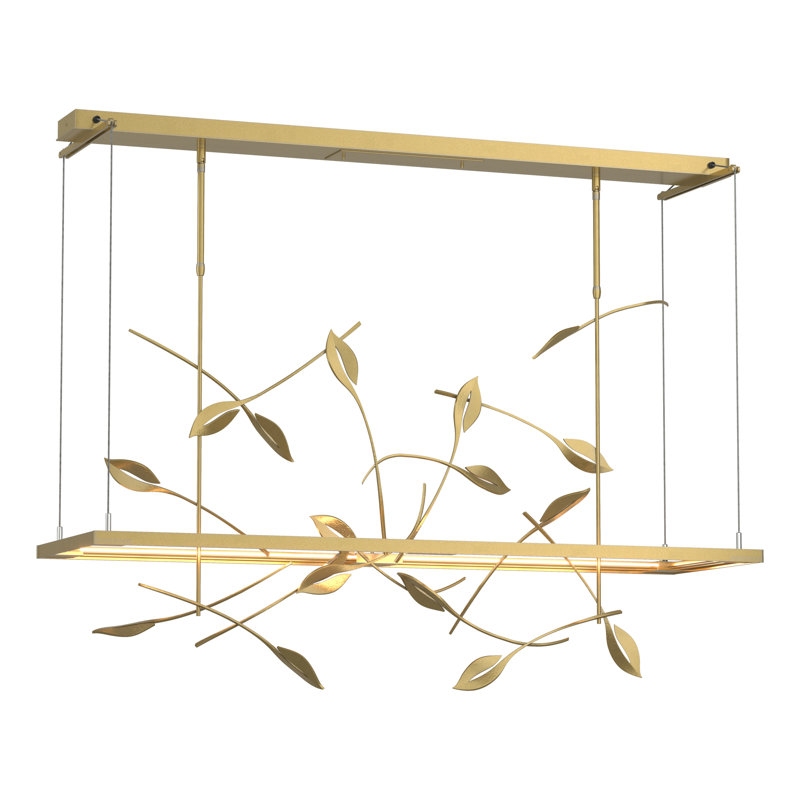 Luminaire suspendu linéaire à DEL Four Seasons, Standard, Laiton moderne