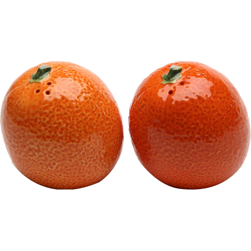 Cosmos Gifts Orange Salt and Pepper Set