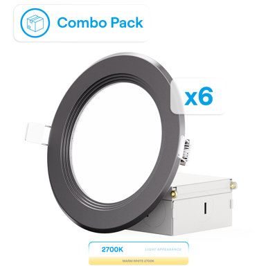 Ensemble de plafonniers encastrés à DEL 4 pouces Infibrite Thin