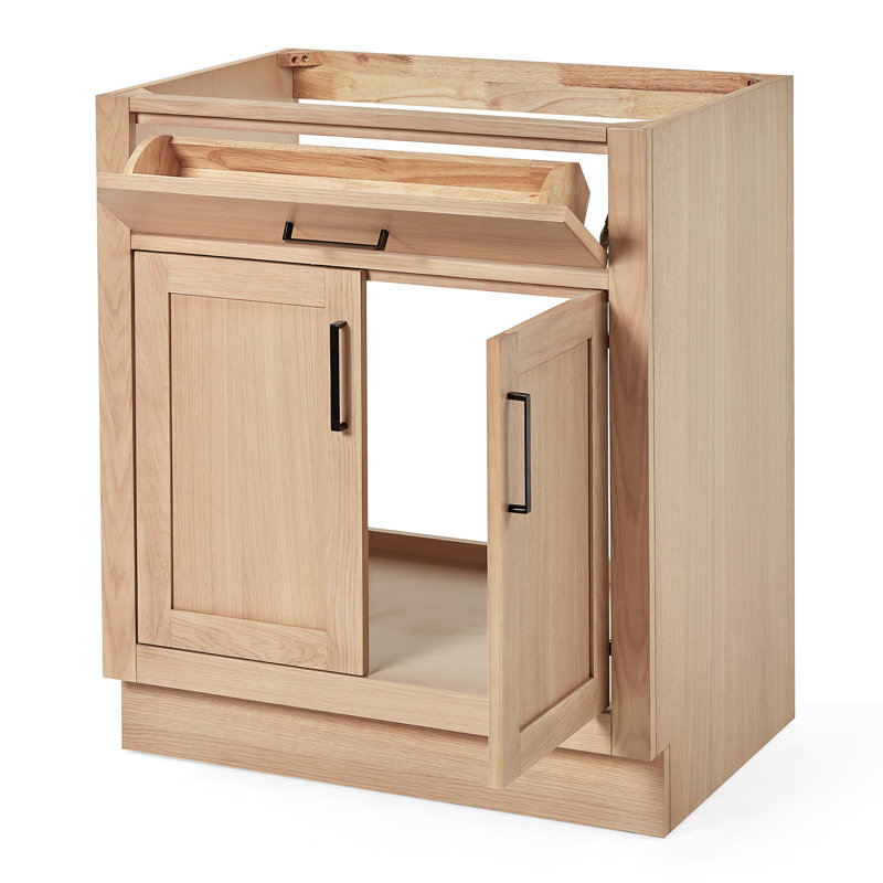 Base de meuble-lavabo simple 30 po Osoria, Chêne naturel
