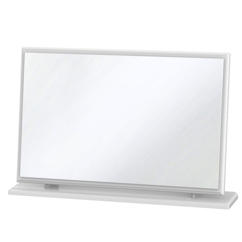Fully Assembled Meansville Accent Mirror, White