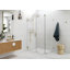 Illume 56 in. x 37 in. x 78 in. 90-degree Fully Frameless Wall Hinged Glass Shower Enclosure-1652751782
