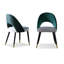 Chaise d'appoint à dossier bas (ensemble de 2)