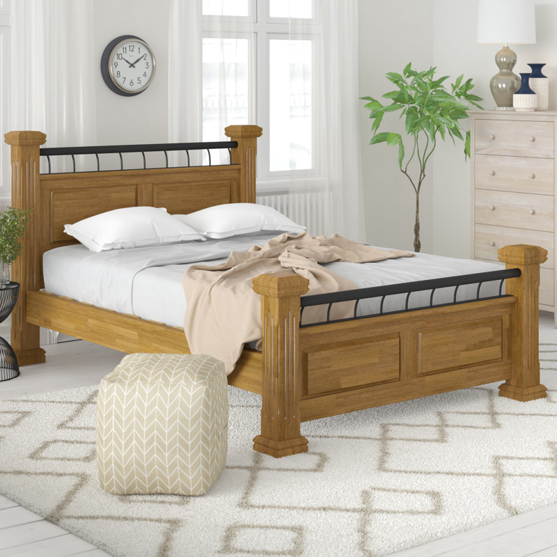 Bonneauville Solid Wood Bed, Oak, Double (4'6)