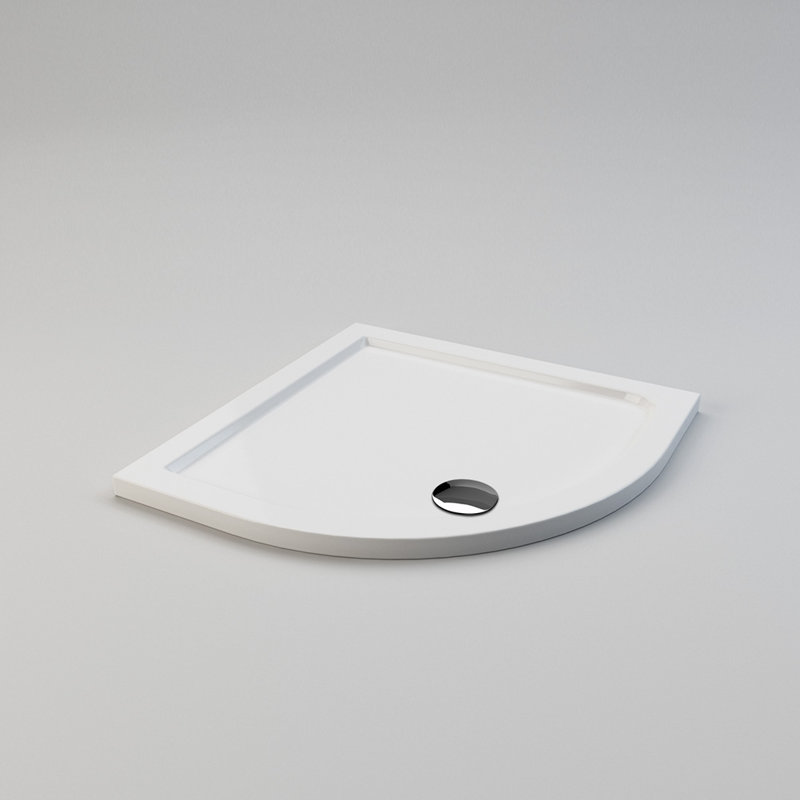 Tavistock Stone Standard Shower Tray - White, 40mm H x 900mm W x 900mm D