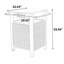 Armoire de rangement à roulettes à une porte avec îlot de cuisine en osier pour l'extérieur avec roulettes et table d'extension en acier inoxydable, poignée latérale pour la cuisine ou le bar sur le patio, brun