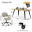 Ensemble de bureau et de chaise en bois massif Modern Modern-1904899515