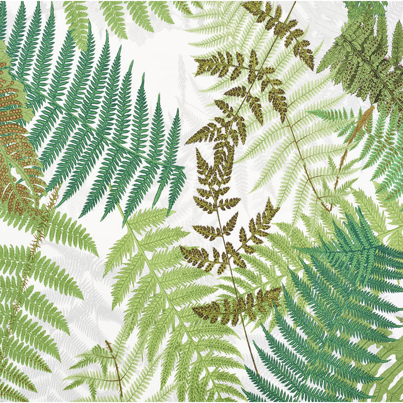 Schumacher x Clements Ribeiro Fernarium Fabric, Green/Ivory