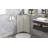 Triangle Bathroom Storage Cabinet with Adjustable Shelves-375140497
