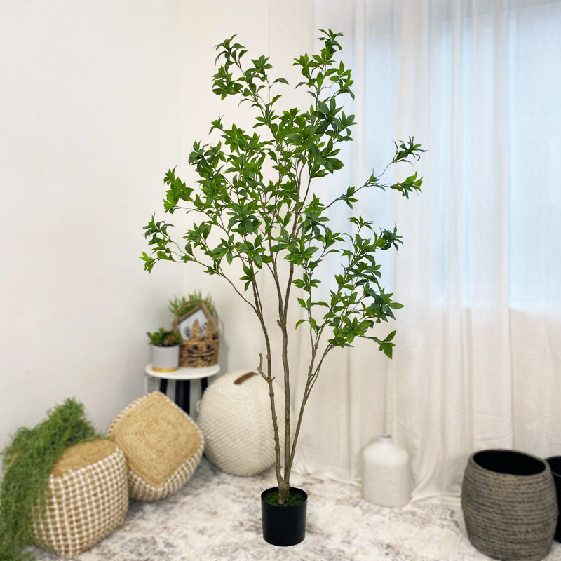 Faux arbre artificiel japonais Enkianthus, H 84 po x l 32 po x P 32 po