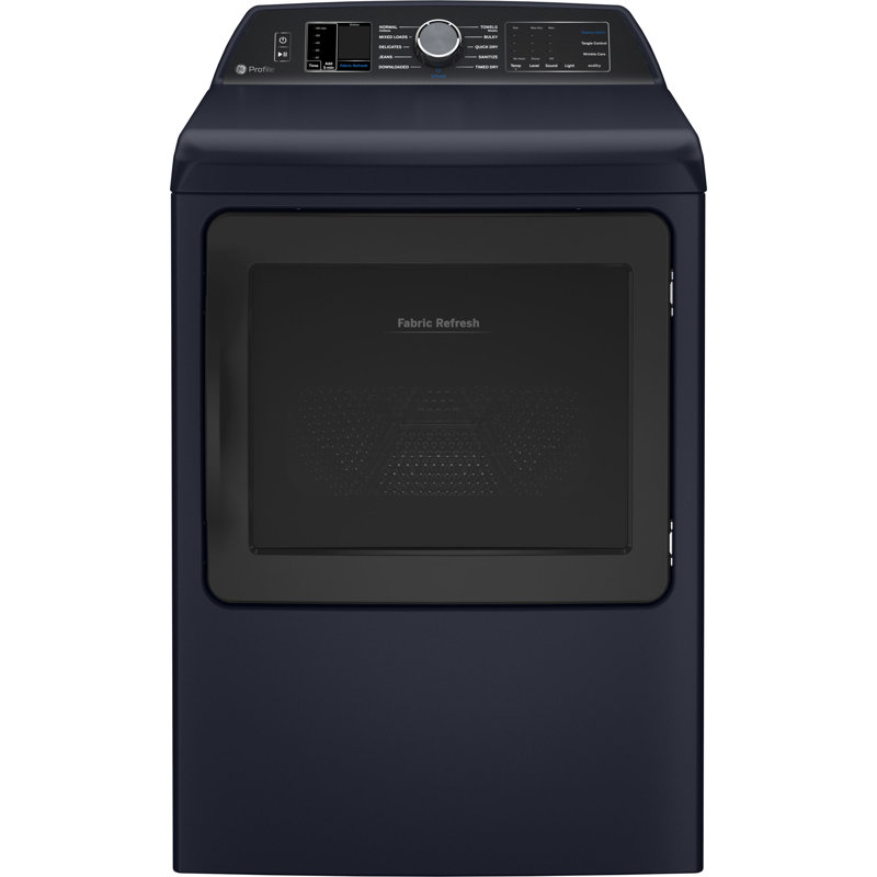 GE Profile™ 7.3 Cubic Feet Cu. Ft. High Efficiency Smart Electric Dryer with Sensor Dry in Sapphire Blue, Sapphire Blue
