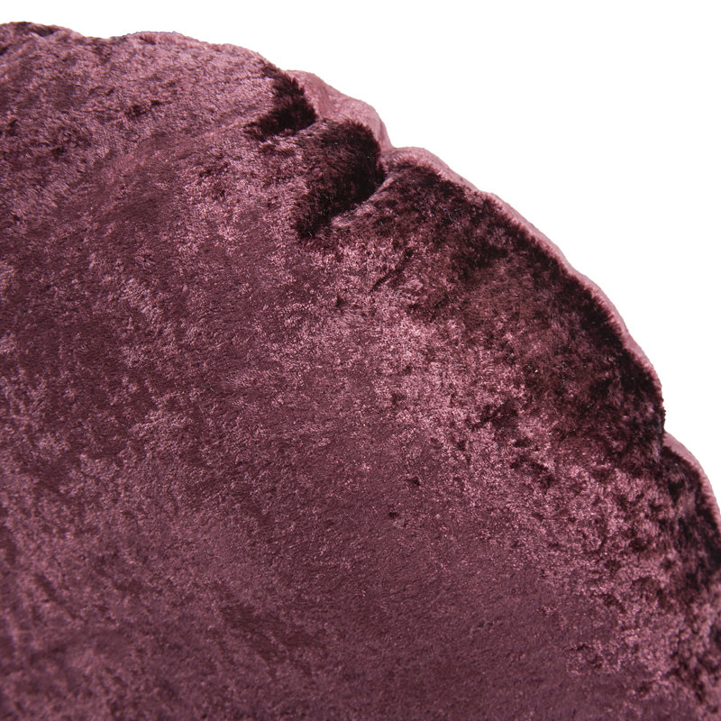 Round Velvet Pillow Cover & Insert, Purple