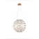 70 - Light Unique Gold Honeycomb ORB Dimmable LED Chandelier With White Acrylic Diffusers