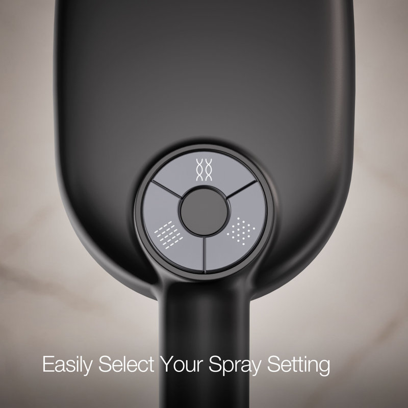 Statement 2.5 GPM Oval Multifunction Handshower With Katalyst Air-Induction Technology, Matte Black
