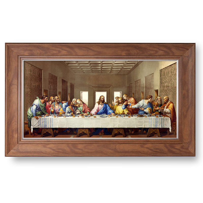 «The Last Supper» par Leonardo Da Vinci, reproductions d'art classiques du monde, estampe numérique encadrée pour décoration intérieure